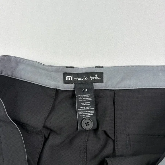 Travis Mathew Pants Men 40x32 Black Chino Right On Time Golf Performance Stretch - Picture 4 of 12
